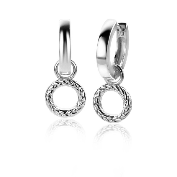 Zinzi Creoolhangers Rond met Touw-effect ZICH2246 (zonder oorringen)