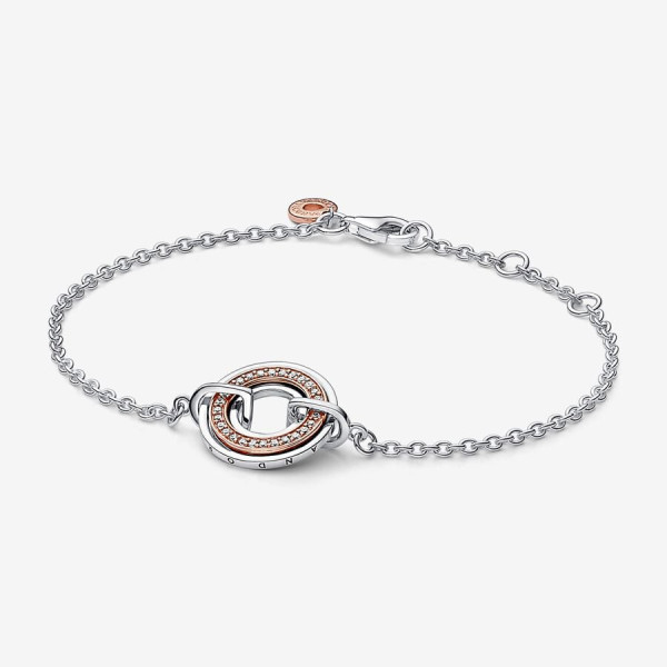 Pandora Signature tweekleurige Logo&Pavé schakelarmband 582741C01-20