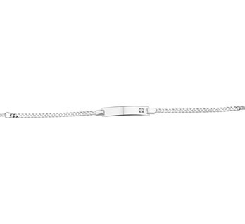 Graveer Armband Unisex 1019473 Zilver Zirkonia 14-16cm