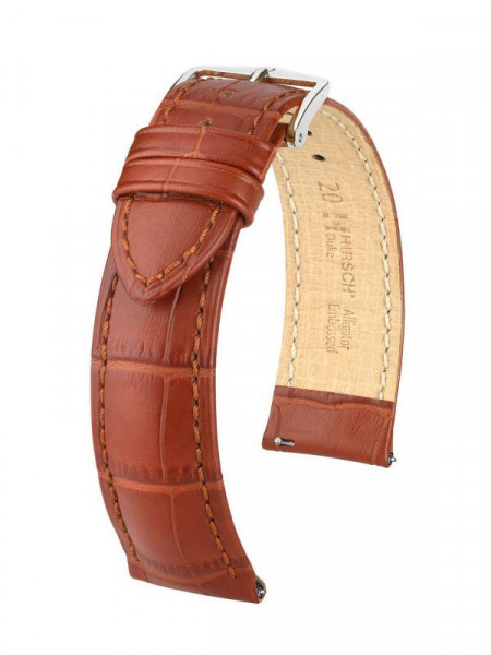 Hirsch Duke Horlogeband Goudbruin XL 20mm