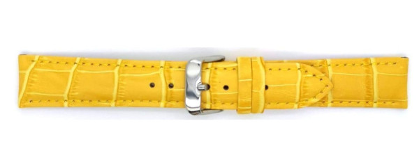 Horlogeband Kalfsleer met Alligator print 00085930 22 mm