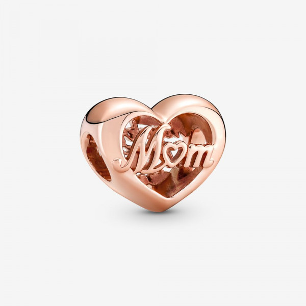 Pandora - Zilveren Bedel 781451C00 Thank You Mum - Rosékleurig