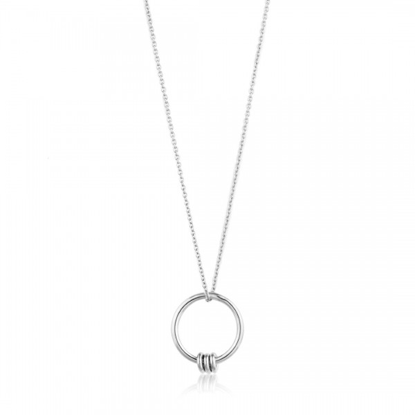 Ania Haie - Modern Circle Ketting N002-01H Zilverkleurig
