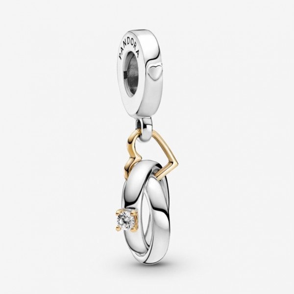 Pandora - Zilveren Bedel 799319C01 Two-Tone Wedding Rings