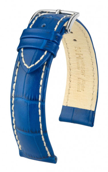 Hirsch Modena Horlogeband Blauw 20mm