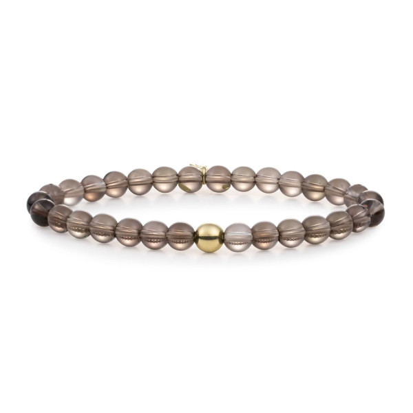 Sparkling Jewels Smoky Quartz Saturn large armband SBG-GEM23-ADD-6MM
