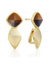 Sparkling Jewles - Oorstekers EAG05-G09 Edge Tiger Eye