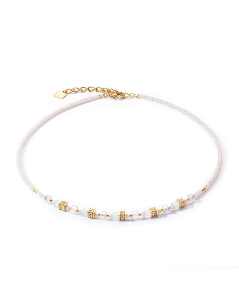 Coeur de Lion Wit Gouden Collier GeoCUBE 4565/10 - 1416
