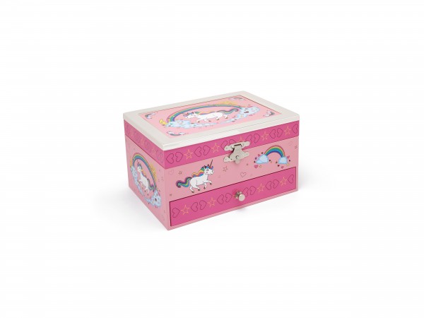 Sieradenspeeldoos Unicorn - Zilverstad -